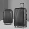 Wanderlite 20in 28in Luggage Set 2PC Hard Shell Carry On Suitcase Black
