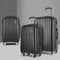Wanderlite 3 Set Luggage 20 24 28 Inch Hard Shell Suitcase Black