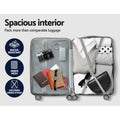 Wanderlite 3 Set Luggage 20 24 28 Inch Suitcase TSA Lock Silver