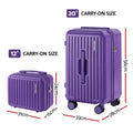 Wanderlite 2pcs Trunk Luggage Suitcase 12