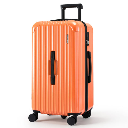 Wanderlite 28" Luggage Suitcase 5 Wheels TSA Lock Type-C Orange