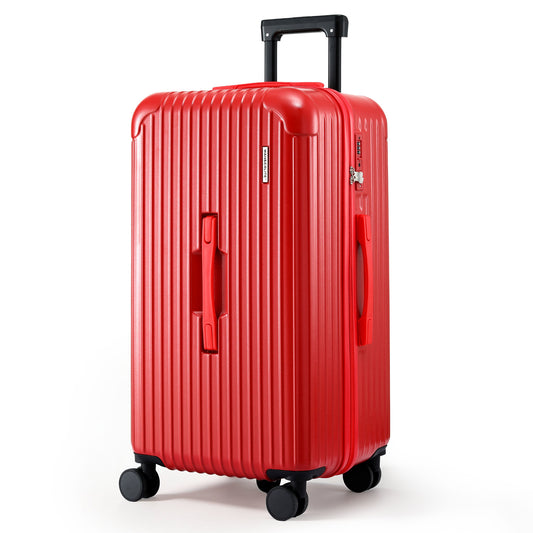 Wanderlite 28" Trunk Luggage Suitcase 5 Wheels TSA Red