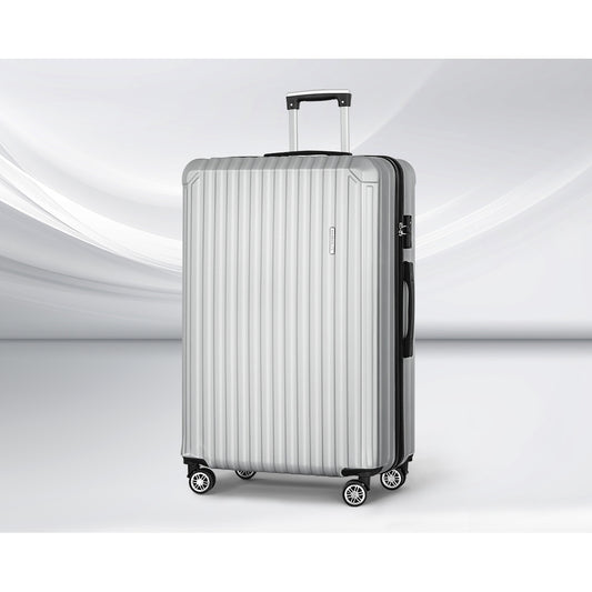 Wanderlite 28" Luggage Suitcase TSA Lock ABS Hard Shell Light Grey