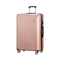 Wanderlite 28in Luggage ABS Hard Shell TSA Lock Rose Gold Travel Suitcase