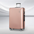 Wanderlite 28in Luggage ABS Hard Shell TSA Lock Rose Gold Travel Suitcase