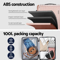 Wanderlite 28in Luggage ABS Hard Shell TSA Lock Rose Gold Travel Suitcase