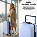 Wanderlite 28in Luggage Suitcase TSA Lock Light Blue Wide Handle