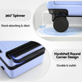 Wanderlite 28in Luggage Suitcase TSA Lock Light Blue Wide Handle