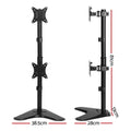 Artiss Dual Monitor Arm Stand TV Bracket Mount Freestanding