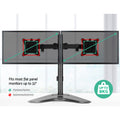 Artiss Dual Monitor Arm Stand Black