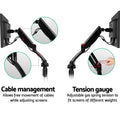 Artiss Monitor Arm Gas Spring Desk Mount Single Screen