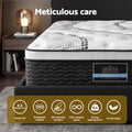 Giselle 32cm Euro Top King Single Mattress 5-Zone and Artiss Boucle Bed Frame Set