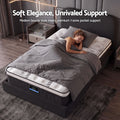 Giselle 32cm Euro Top King Single Mattress 5-Zone and Artiss Boucle Bed Frame Set