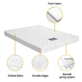 Giselle DOUBLE Mattress with Artiss Wooden Bed Frame Natural Pine Timber Base