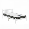 Giselle Single Mattress Artiss Bed Frame White Pine 16cm