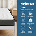 Giselle Single Mattress Artiss Bed Frame White Pine 16cm