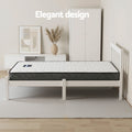 Giselle Single Mattress Artiss Bed Frame White Pine 16cm