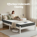 Giselle Single Mattress Artiss Bed Frame White Pine 16cm