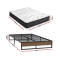 Giselle 16cm Double Mattress & Artiss Metal Bed Frame Set