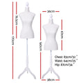 Female Mannequin 170cm White Dressmaker Clothes Display Torso Tailor
