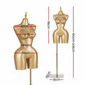 Embellir Female BBL Mannequin, Adjustable Dress Form Dummy Model Clothes Display, Gold