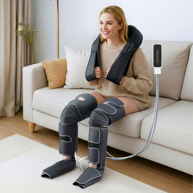 Livemor Leg Foot Air Wrap Massager Shiatsu Neck Heating