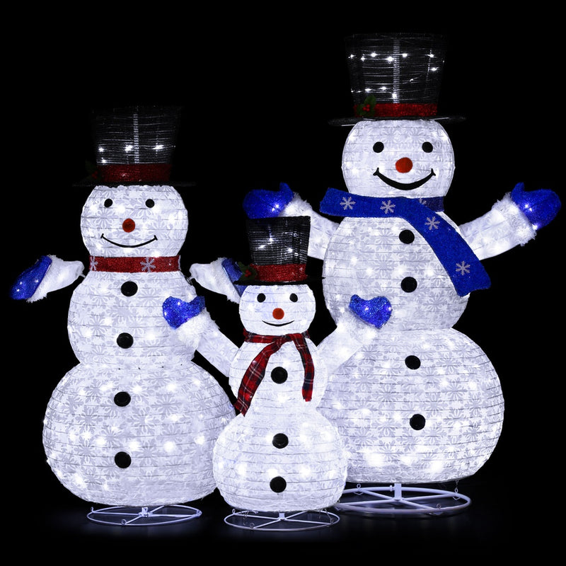 3x Christmas Lights 330 LED Fairy Snowman Decorations Jingle Jollys