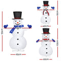 3x Christmas Lights 330 LED Fairy Snowman Decorations Jingle Jollys