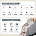 Livemor 4D Massage Chair Recliner Zero Gravity SL-Track Heat Grey