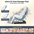 Livemor 4D Massage Chair Recliner Zero Gravity SL-Track Heat Grey