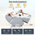 Livemor 4D Massage Chair Recliner Zero Gravity SL-Track Heat Grey