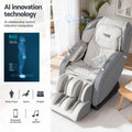 Livemor 4D Massage Chair Recliner Zero Gravity SL-Track Heat Grey