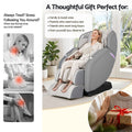 Livemor 4D Massage Chair Recliner Zero Gravity SL-Track Heat Grey