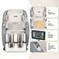 Livemor 4D Massage Chair Recliner Zero Gravity SL-Track Heat Grey