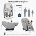 Livemor 4D Massage Chair Recliner Zero Gravity SL-Track Heat Grey