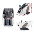 Livemor 4D Massage Chair Electric Recliner White Double Core Massager