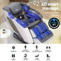 Livemor 4D Massage Chair Electric Recliner White Double Core Massager