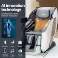 Livemor 4D Massage Chair Electric Recliner White Double Core Massager