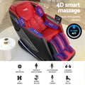 Livemor 4D Massage Chair Electric Recliner Red Home Massager