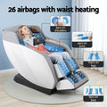 Livemor Massage Chair Electric Recliner White Double Core Massager