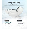 Livemor Massage Chair Electric Recliner White Varitas
