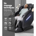 Livemor Massage Chair Electric Recliner Black Ozeni