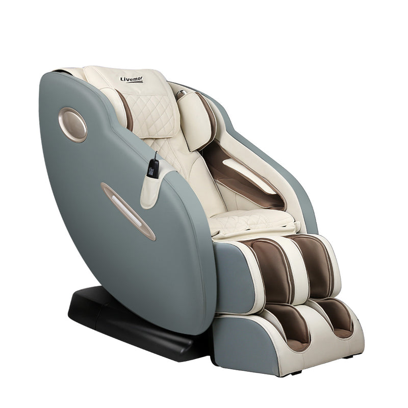 Livemor Massage Chair Electric Recliner Grey Ozeni