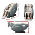 Livemor Massage Chair Electric Recliner Grey Ozeni