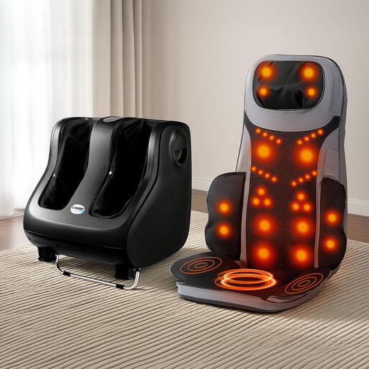 Livemor Back Massage Seat Cushion Heating 360° Foot Massager