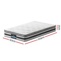 Giselle Bedding 21cm Mattress Pillow Top KING SINGLE