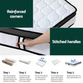 Giselle Mattress Spring Cool Gel Foam Euro Top Bed Medium Firm 25cm QUEEN
