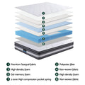 Giselle 30cm Gel Foam Pocket Spring Mattress Double