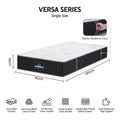 Giselle Single Reversible Spring Mattress Cashmere Cover Gel Foam Firm 35cm