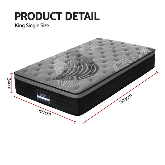 Giselle Bedding 34cm Mattress Bamboo Cover King Single